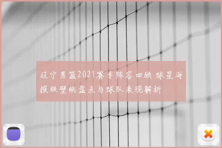 辽宁男篮2021赛季阵容回顾 球星海报级壁纸盘点与球队表现解析
