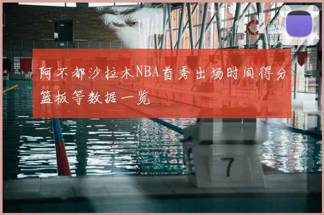 阿不都沙拉木NBA首秀出场时间得分篮板等数据一览